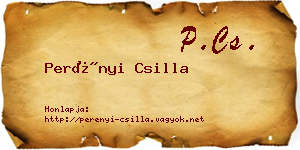 Perényi Csilla névjegykártya