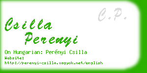csilla perenyi business card