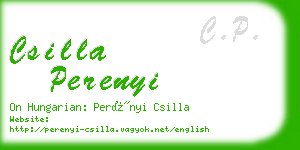 csilla perenyi business card